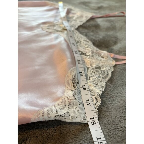 Morgan Taylor Intimates Women's Lace Trim Chemise Nightgown M Petal Pink - Picture 8 of 9